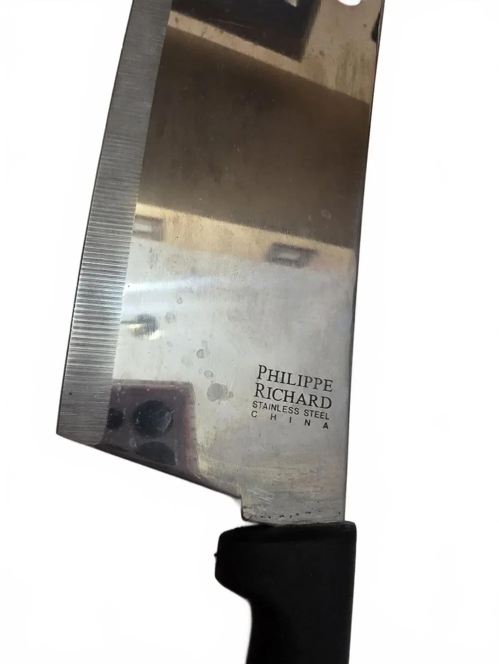 Philippe Richard Stainless Steel Meat Cleaver Heavy Duty Kitchen Knife Black